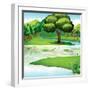 Illustration of the Land and Water Resources-interactimages-Framed Photographic Print