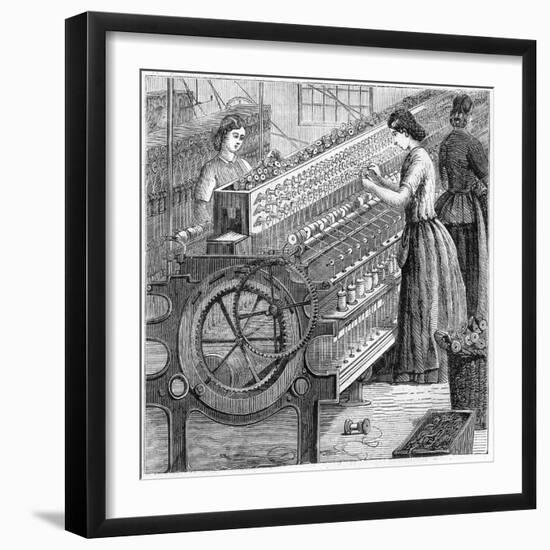 Illustration of the Manufacture of Cotton Thread-Stefano Bianchetti-Framed Giclee Print