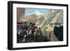 Illustration of the Passage of the Simplon by General Bethencourt-Stefano Bianchetti-Framed Giclee Print