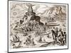 Illustration of the Pharos of Alexandria, Lighthouse, One of the Seven Wonders of the Ancient World-null-Mounted Photographic Print