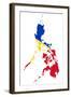 Illustration Of The Philippines Flag On Map Of Country; Isolated On White Background-Speedfighter-Framed Art Print