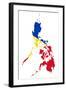 Illustration Of The Philippines Flag On Map Of Country; Isolated On White Background-Speedfighter-Framed Art Print