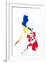 Illustration Of The Philippines Flag On Map Of Country; Isolated On White Background-Speedfighter-Framed Art Print