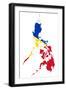 Illustration Of The Philippines Flag On Map Of Country; Isolated On White Background-Speedfighter-Framed Art Print