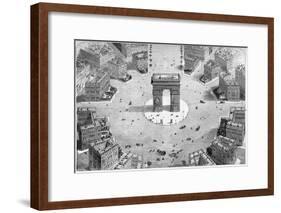 Illustration of the Place De L'etoile-Stefano Bianchetti-Framed Giclee Print