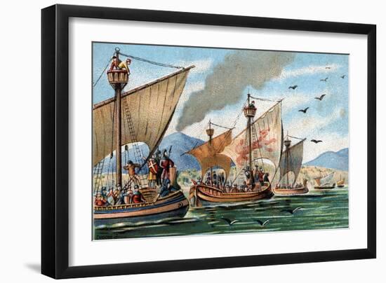 Illustration of the Reconquest of Sicily from Arab Rulers-Stefano Bianchetti-Framed Giclee Print