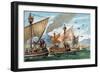 Illustration of the Reconquest of Sicily from Arab Rulers-Stefano Bianchetti-Framed Giclee Print