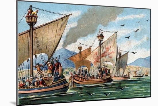 Illustration of the Reconquest of Sicily from Arab Rulers-Stefano Bianchetti-Mounted Giclee Print