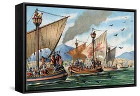 Illustration of the Reconquest of Sicily from Arab Rulers-Stefano Bianchetti-Framed Stretched Canvas