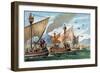 Illustration of the Reconquest of Sicily from Arab Rulers-Stefano Bianchetti-Framed Premium Giclee Print