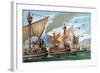 Illustration of the Reconquest of Sicily from Arab Rulers-Stefano Bianchetti-Framed Giclee Print