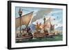 Illustration of the Reconquest of Sicily from Arab Rulers-Stefano Bianchetti-Framed Giclee Print
