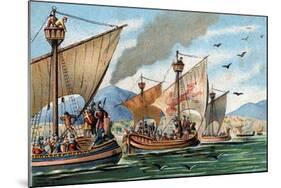 Illustration of the Reconquest of Sicily from Arab Rulers-Stefano Bianchetti-Mounted Giclee Print