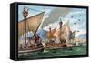 Illustration of the Reconquest of Sicily from Arab Rulers-Stefano Bianchetti-Framed Stretched Canvas