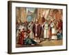 Illustration of the Relics of Saint Genevieve Carried through the Streets of Paris-Stefano Bianchetti-Framed Giclee Print