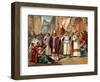 Illustration of the Relics of Saint Genevieve Carried through the Streets of Paris-Stefano Bianchetti-Framed Giclee Print