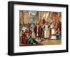 Illustration of the Relics of Saint Genevieve Carried through the Streets of Paris-Stefano Bianchetti-Framed Giclee Print