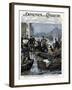 Illustration of the Rescue of Invalids during a Paris Flood-Stefano Bianchetti-Framed Giclee Print