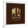 Illustration of the Sequoia National Park Emblem Icon Patch-anjar suwarno-Framed Photographic Print