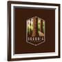 Illustration of the Sequoia National Park Emblem Icon Patch-anjar suwarno-Framed Photographic Print