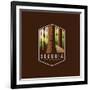 Illustration of the Sequoia National Park Emblem Icon Patch-anjar suwarno-Framed Photographic Print