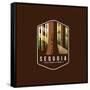 Illustration of the Sequoia National Park Emblem Icon Patch-anjar suwarno-Framed Stretched Canvas