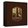 Illustration of the Sequoia National Park Emblem Icon Patch-anjar suwarno-Framed Stretched Canvas