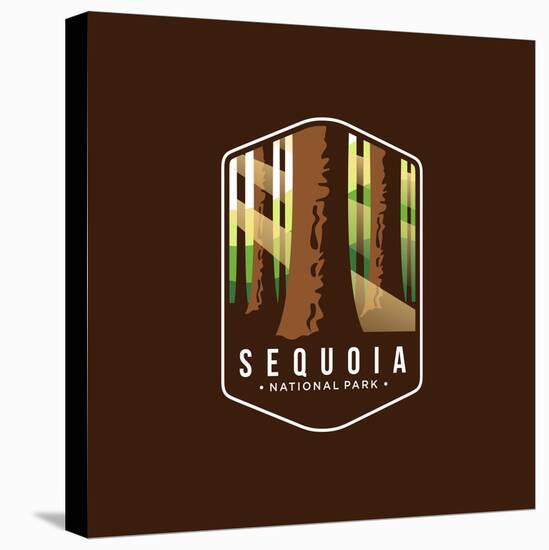 Illustration of the Sequoia National Park Emblem Icon Patch-anjar suwarno-Stretched Canvas