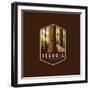 Illustration of the Sequoia National Park Emblem Icon Patch-anjar suwarno-Framed Photographic Print