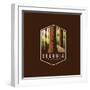 Illustration of the Sequoia National Park Emblem Icon Patch-anjar suwarno-Framed Photographic Print