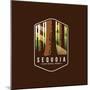 Illustration of the Sequoia National Park Emblem Icon Patch-anjar suwarno-Mounted Photographic Print