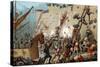 Illustration of the Siege of Paris by Normans-Stefano Bianchetti-Stretched Canvas