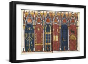 Illustration of the Temple of Solomon, 'Scholastic History' , 12th C-Pedro Comestor-Framed Art Print