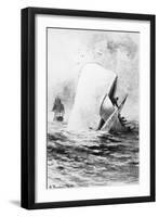Illustration of the White Whale-A. Burnham Shute-Framed Giclee Print