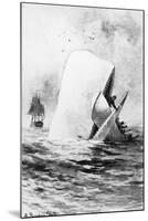 Illustration of the White Whale-A. Burnham Shute-Mounted Giclee Print