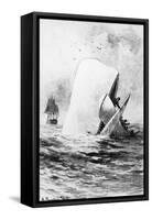 Illustration of the White Whale-A. Burnham Shute-Framed Stretched Canvas