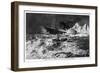 Illustration of the Wreck and Survivors in Lifeboat-null-Framed Art Print