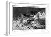 Illustration of the Wreck and Survivors in Lifeboat-null-Framed Art Print