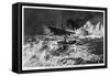 Illustration of the Wreck and Survivors in Lifeboat-null-Framed Stretched Canvas