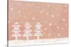 Illustration of Three Christmas Trees in a Row-null-Stretched Canvas