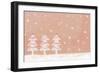 Illustration of Three Christmas Trees in a Row-null-Framed Giclee Print