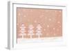 Illustration of Three Christmas Trees in a Row-null-Framed Giclee Print