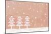 Illustration of Three Christmas Trees in a Row-null-Mounted Giclee Print