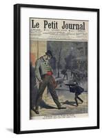 Illustration of Thugs and Police in Paris-Stefano Bianchetti-Framed Giclee Print