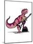 Illustration of Tyrannosaurus Rex Playing the Guitar-Stocktrek Images-Mounted Photographic Print