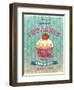 Illustration Of Vintage Cupcakes Sign-Catherinecml-Framed Art Print