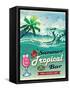 Illustration Of Vintage Seaside Tropical Bar Sign-Catherinecml-Framed Stretched Canvas