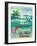 Illustration Of Vintage Seaside Tropical Bar Sign-Catherinecml-Framed Art Print