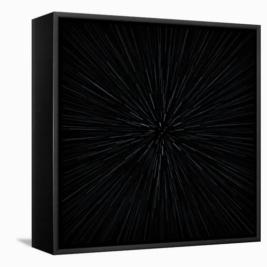 Illustration of Warp Speed Movement through Stars-Stockbyte-Framed Stretched Canvas