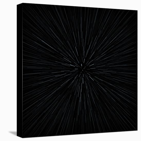 Illustration of Warp Speed Movement through Stars-Stockbyte-Stretched Canvas